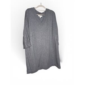 Purejill J.jil Tranquility fleece blue v-neck tunic‎ dress